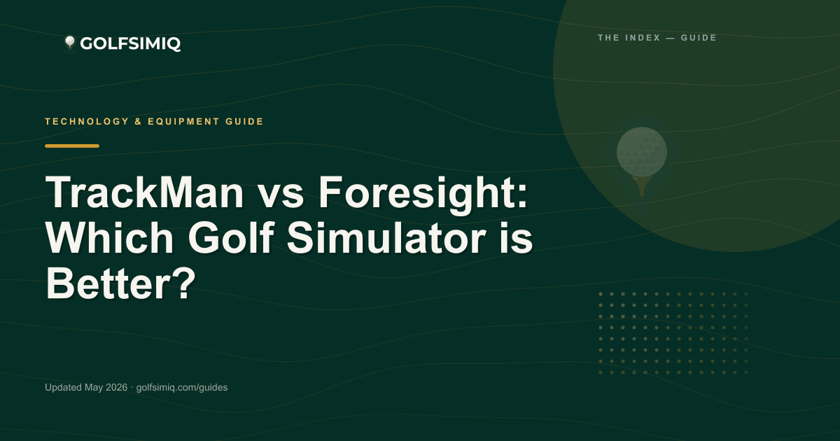 GolfSimIQ guide image for TrackMan vs Foresight: Which Golf Simulator is Better?