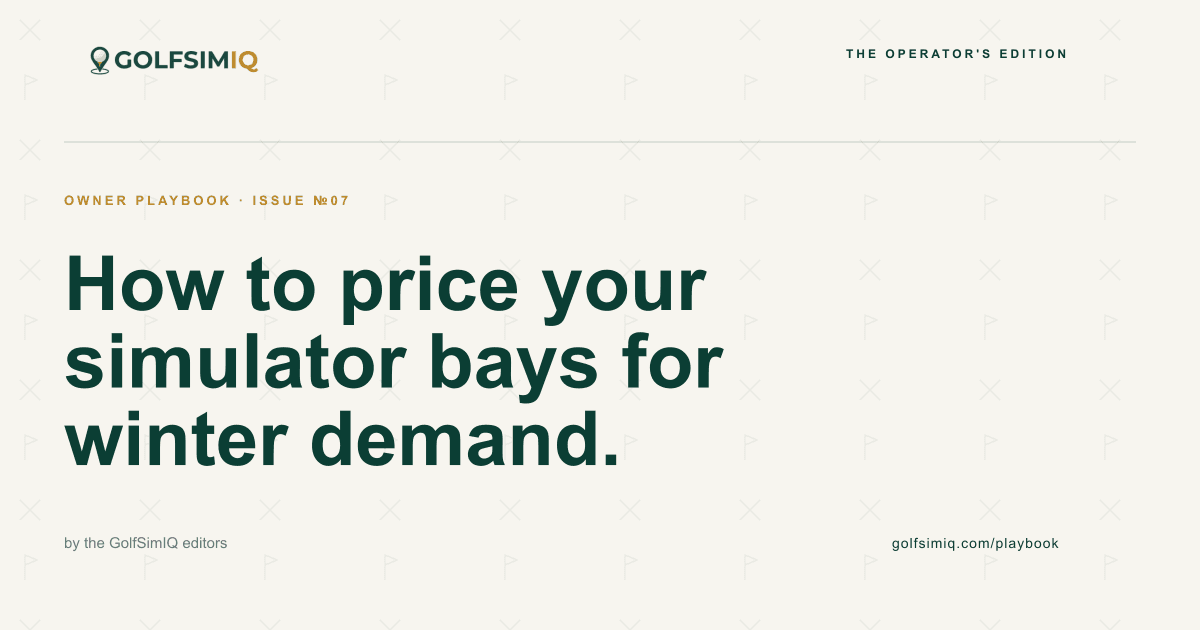 GolfSimIQ owner playbook guide image for improving an indoor golf facility listing