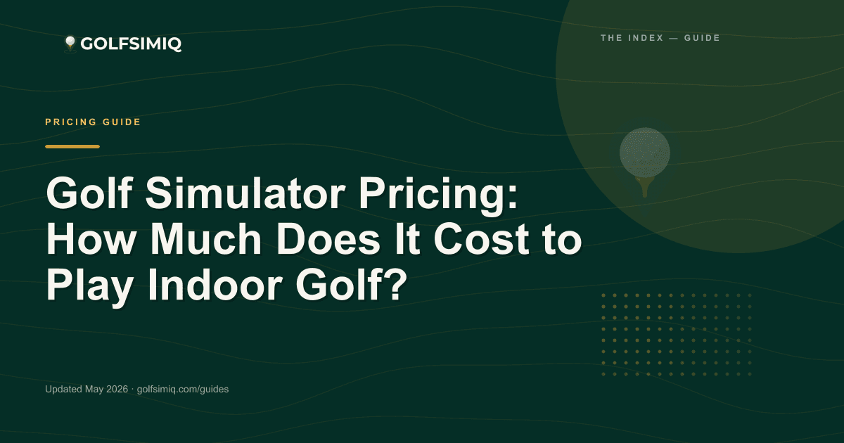GolfSimIQ guide image for Golf Simulator Pricing: How Much Does It Cost to Play Indoor Golf?
